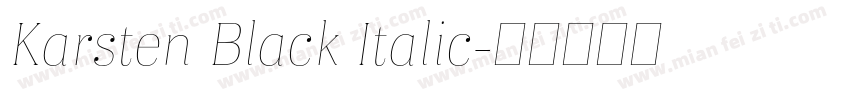 Karsten Black Italic字体转换